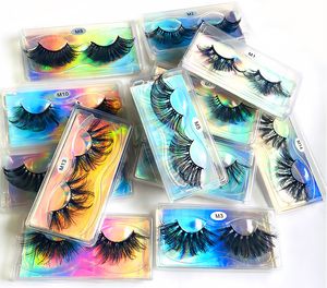 25mm Faux Norek Fałszywe Fałszywe rzęsy Naturalne Długie Grube Eye Lashes Extensions Kit My1571