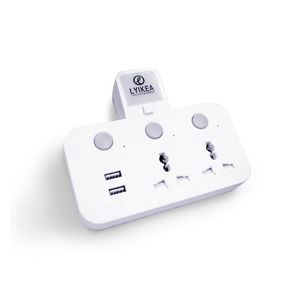 Creative Smart White Multi-channel Power Cord Plug Extension Socket Usb Power Strip with Night Light Multi-function Switchboard Wholesale
