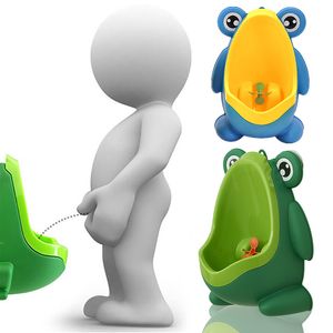 Cartoon Frog Baby Boy Potty Toaleta Szkolenia Żaba Dzieci Stojak Vertical Pisała Kid Chłopcy Peeico Pee Niemowlę Maluch Maluch naścienny LJ201110