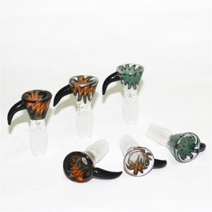hookahs 14mm Glass Bowls For Bongs Male Joint 5 Colors Glasss Bowl Smoking Pipe dabber tool quartz banger nails