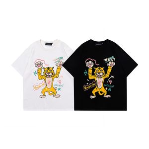 Футболка Tiger Print Женщины / Мужчины Harajuku с коротким рукавом Смешные милые футболки Kawaii Theters Tees Hops Прекрасная футболка