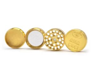 2022 new Grinder Cigarette Grinder High Quality with Pollen Catcher GOLD Zinc Alloy Metal Herb Tobacco Spice Crusher