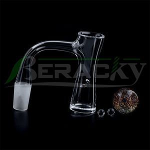 DHL!!! Beracky Full Weld Auto-Spinner Beveled Edge Smoking Quartz Banger With Glass Marble Terp Pearls Hourglass Seamless Tourbillon Nails For Glass Water Bongs Rigs