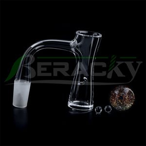 DHL !!! Beracky Full Weld Auto-Spinner Beveled Edge Rökning Quartz Banger med glas Marmor Terp Pärlor Hourglass Seamless Tourbillon Nails för glas vatten Bongs Rigs