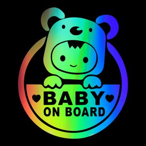 Baby on Board Sticker Fashion Baby In Car Decalcomanie in vinile Adesivo per auto moto Car-styling Nero / Argento colorato 15cm * 13cm