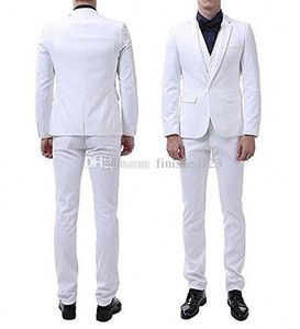 Новые популярные Slim Sitts Groom Tuxedos Notch Osan Men Suites свадьба / выпускной / ужин Best Man Blazer (куртка + брюки + жилет + галстук) W230