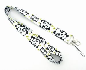 2021 Cartoon Cute Panda Lanyard Cell Phone Straps Charms ID Badge Holder Keys Mobila nacke för bilnyckel # 37