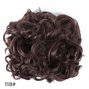 New Arrival Multiple Brown Colors Pom-pom Hair Ball Extension Artificial Hairs Chignons Fixed By Double Sides Clips