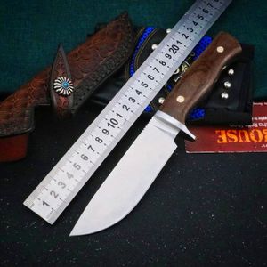 Специальное предложение Открытое Выживание Прямой Охотничий Нож M390 Blade Blade Full Tang Linen Ручка с фиксированным лезвием Ножи с Кожаной Около