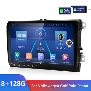 2din Carro Radio Android 8.1 Multimídia Jogador GPS Navegação WiFi RCA Estéreo para VW Volkswagen Golf Skoda Assento Auto Rádio