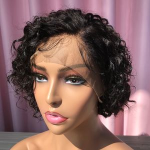 Human hair wigs deep wave lace front wig wholesale hair vendor high quality hair wigs for black women