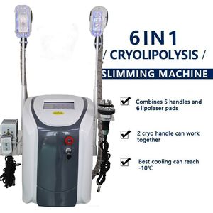 Cool tech fat freeze machine rf cavitation body shape lipo laser weight loss 2 handle cryolipolysis radio frequency skin firm device
