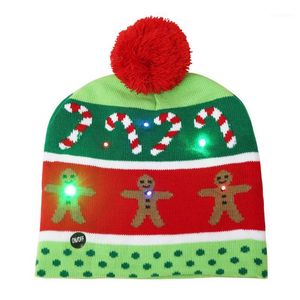 Weihnachtsdekorationen, Geschenk, Kind, Festival, Erwachsene, weiche Party-Dekoration, warme Feiertage, LED-Strickmütze, leuchtend mit Licht1