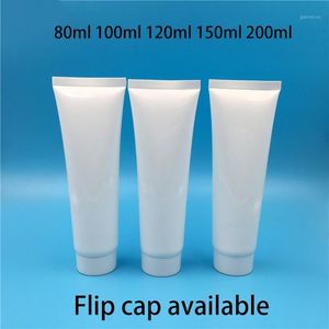 80ml 100ml 120ml 150ml 200ml White Plastic Cosmetic Tube Facial Cleanser Hand Cream Squeeze Hosepipe Bottle 50pcs Free Shipping1
