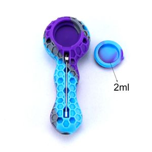 La pipa in silicone Honeybee con strumenti dabber multicolor può essere personalizzata come accessorio per fumatori