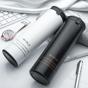 meyjig 보온병 병 미니멀리스트 물병 누설 방지 보온병 플라스크 휴대용 여행 병 450ml 201221