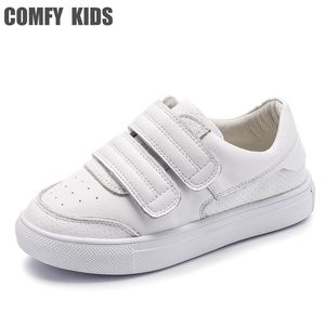 Comfy kids Genuine Leather Sneakers shoes for children's shoes flat with girls boys sneakers size 21-36 High quality sneakers LJ200907