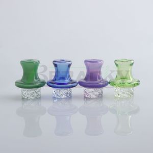 Beracky New Style Glass Spinning UFO Cap 25mmOD Glass Carb Cap Пьянящие углеводные колпачки для кварцевых гвоздей Banger Glass Water Bongs Dab Rigs