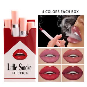 HANDAIYAN Smoke Lipstick Set Waterproof Matte Velvet Lips Makeup Lip Gloss Long Lasting Moisture Cosmetic Lipstick
