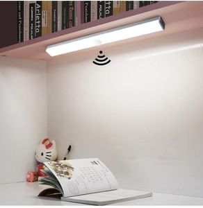 Ledli Tüp Işık Sensörü toptan satış-USB Işık V Şarj Edilebilir Güç cm LED Tüpler Kitap Işık Okuma Başucu Gece Lambaları Akıllı Hareket Sensörü Dedektörü Bar Işıkları