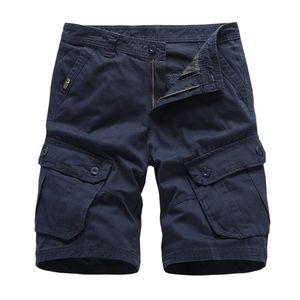 Navy Mens Cargo Shorts Brand Army Military Tactical Men Cotton Loose Work Casual Short Pants Drop 210713