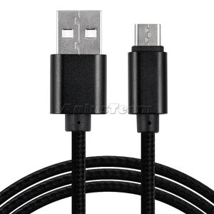 USB-Kabel Typ C Nylon geflochtenes Aluminium Metall gewebtes Datenladekabel für Samsung Galaxy S7 Edge S8 Plus