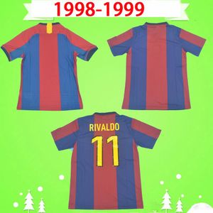 Wentylatory Wersja 1998 1999 Retro Soccer Jerseys Cocu Enrique Classic Vintage Koszula piłkarska 98 99 Fivo Rivaldo Kluivert Camiseta de Futbol S-2XL