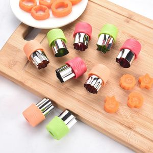 3Pcs set Stainless Steel Cutters Kitchen Gadgets Cook Tools Fruit Cutting Die Plastic Handle Star Heart Shape Vegetables Cutter
