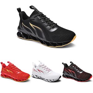 Kaliteli yüksek marka olmayan koşu ayakkabıları erkekler için ateş kırmızı siyah altın yetiştirilmiş bıçak moda gündelik eğitmenler açık spor spor ayakkabıları