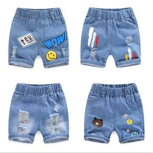 Sommer Jungen Denim Shorts Cartoon für Kinder 1-8 Jahre Kinder Hosen Kleinkind Hosen Kleidung 210723