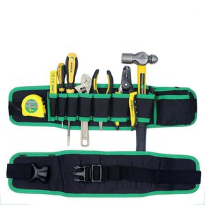 Saklama Torbaları Donanım Bel Alet Çantası Kemer ile Profesyonel Elektrikçi Askeri Çift Katmanlı Oxford Kumaş Polyester Toolkit