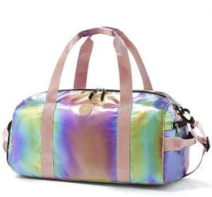 Siłownia Duffel Bag Night Bag Medium Lekki Tkanina Poliester Składany Weekender Travel Bagaż Wodoodporna Sucha mokra komora na G