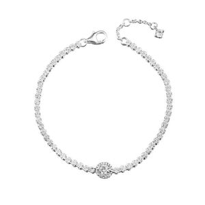 2021 925 Sterling Silber Schmuck Funkelnden Halo Tennis für Frauen DIY Geschenk CZ Armbänder Armreifen Femme Pulseras