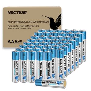 NECTIUM AAA Alkaline Pure Gold Bottom Batteries Count Ultra Power Long Lasting for Devices and Smart Lock year Shelf Life Voltage Volts