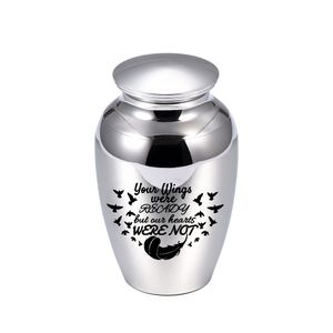Aluminium stopowa łapa urny Urna wisiorek Uchwyt Ashes Peepsake Memorial Mini Jar Naszyjnik 70x45mm blokad