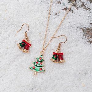 Pendant Necklaces Fashion Romantic Cute Snowflake Christmas Tree Bell Series Necklace Children Gift Jewelry Accessories