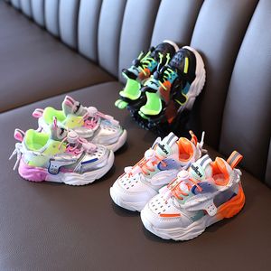 Kızlar için Bebek Moda Spor Ayakkabı Erkek Renkli Sneakers Bebek Yumuşak Alt Nefes Açık Çocuk Ayakkabı 1-6 Yıl 210312