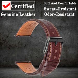 Oryginalny skórzany pasek Smart Watch Band dla Huawei GT 2 Pro Ecg Fossil Samsung Galaxy Active2/3 Amazfit Quick Release Watch Pasp H0915