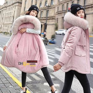 Kurtka damska płaszcz zimowy odzież parki z kapturem zagęścić płaszcze Parker koreański styl kurtki damskie veste