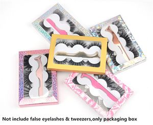 Multi-color False eyelashes box packaging colors optional eyelash empty soft paper boxes customized logo free ship 20