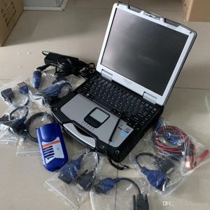 Wholesale toyota engines for sale - Group buy diagnosis USB Link Auto heavy Truck Scanner tool with laptop cf30 touch screen pc