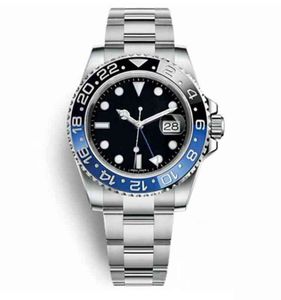 Mens Horloge Polshorloge Blauw Zwart Keramisch Bezel Rvs mm Watchc Automatische GMT Mechanische Beweging Limited Jubileum