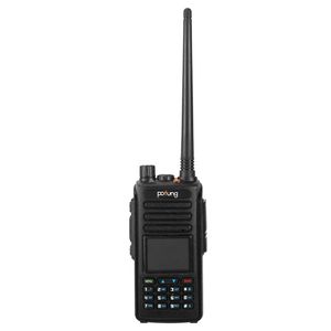 Gps De Antena venda por atacado-Estoque dos EUA Walkie Talkie Pofung DMR W mAh Color Screen UV segmento duplo com carregador de divisão GPS e antena destacável Adul2429