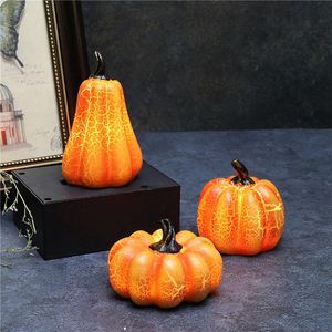 Party Decoration Halloween Decorations Pumpkin Shaped Ornament Desktop Artware With LED Lamp For Living Room Office Shops