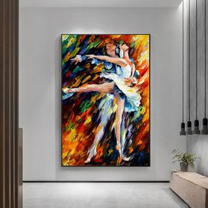 Passion Sexy Painting Naked Woman and Man Abstract Body Art Graffiti Oil Painting Canvas Print for Bedroom Hotel Wall Decoration