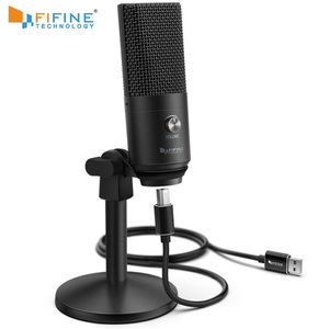FIFINE USB-Mikrofon Mac/PC Windows, Mehrzweck-Gesangsmikrofon, optimierte Aufnahme, Voice-Overs, für YouTube Skype-K670B