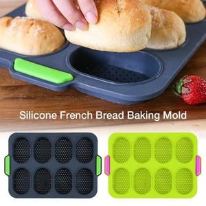 Backen Gebäck Werkzeuge Brot Form Küche Kuchen Lebensmittel Grade Silikon Antihaft Französisch Haushalt Hamburger Formen Muffin Pan Tablett