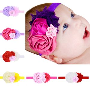 Moda Handmade Floral Recém-nascido Elastic Hairband Bonito Poligonal Flor Infantil Headband Roupas Decoração Fotografia Adereços