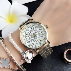 Marken-Quarz-Armbanduhren für Damen, Lady-Girl-Stil, Metall-Stahlband-Uhr M91