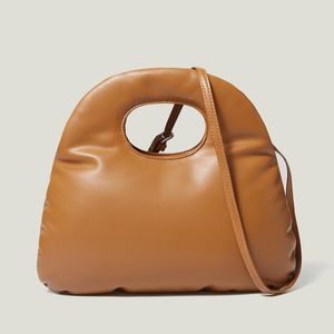 Bolsas de noite Moda Shell redonda bolsa acolchoada Retro Luxo PU couro feminino Designer de bolsa para 2021 embreagem acolchoada de inverno